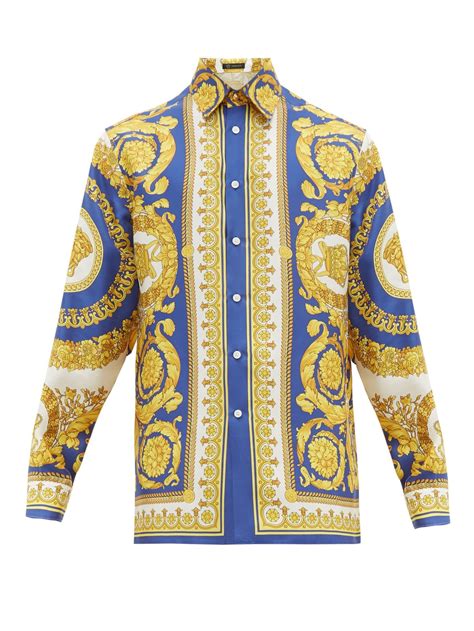 silk versace shirt free shipping|Versace silk shirts for cheap.